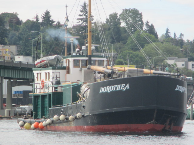 F/V Dorothea, Salmon Tender Alaska - She's a good looking scow - love that roomy house! Departing Fishermen's Terminal 