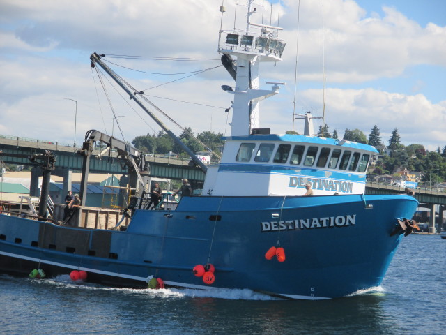 F/V Destination, AK Bering Sea Crabber, Full Deck of Crew On Board ...