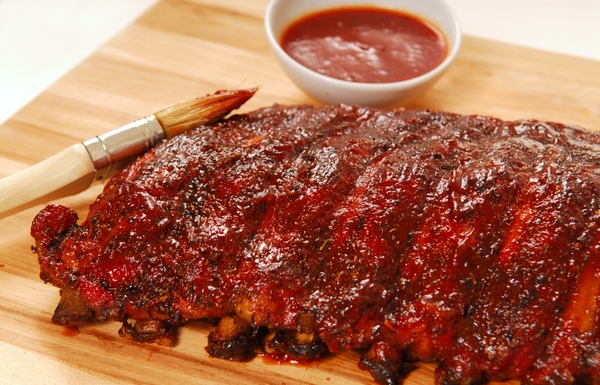 Slab of BBQ spare ribs