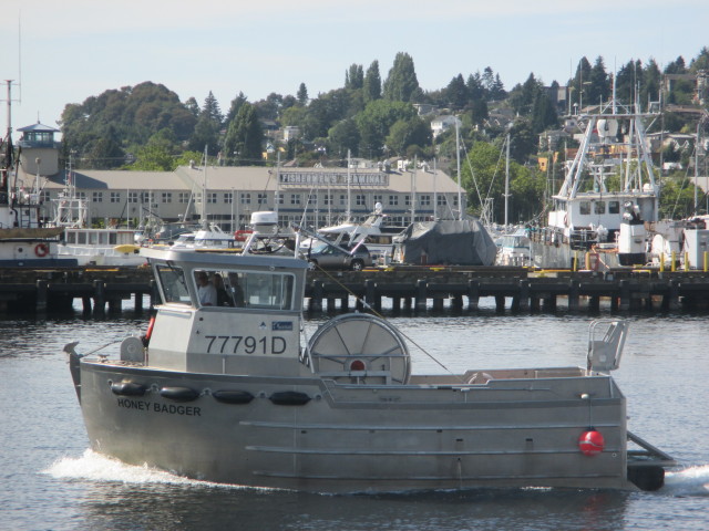 F/V Honey Badger, Kvichak Boat, Gillnetter Home from ALASKA, Kvichak Headquarters in Seattle Ship Canal, East of the Ballard Bridge