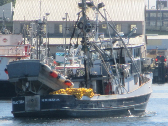 F/V Martha, SE AK Seine Fishermen Home from Salmon Season, on the way to filling up Fishermen's Terminal with Seiners!