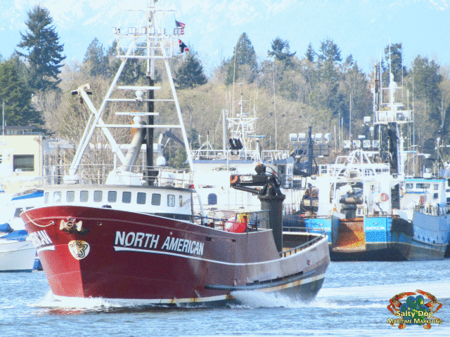F/V North America, Alaska Bering Sea Crabber, Home-coming from AK to the Ship Canal