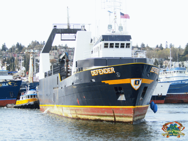 F/V Defender, Global Seas, Pollock Fisheries Boat, Stern in Fishermen's Terminal