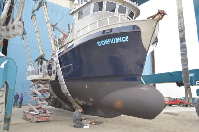 Platypus Marine Shipyard, Launching Confidence NW Seine Fishing Vessel