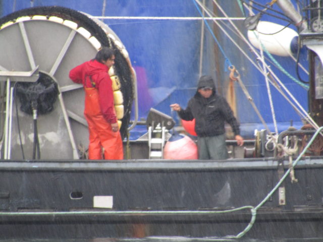 Rain Gear for Seine Fishermen During Seattle's Fall Fishing Season, Lots of Rain in the PNW