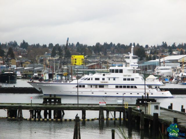 Ice Bear Seattle Superyacht, coming & going out of the Ballard Locks, FILSON Welcome to our busy Ballard Ship Canal and Marine Community: Photography By: Salty Dog Boating News, Salty Sea Chick, Marine Traffic PNW Source